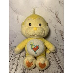 Care Bears 2004 Cousins Playful Heart Monkey 10" Yellow Stuffed Animal Plush Toy